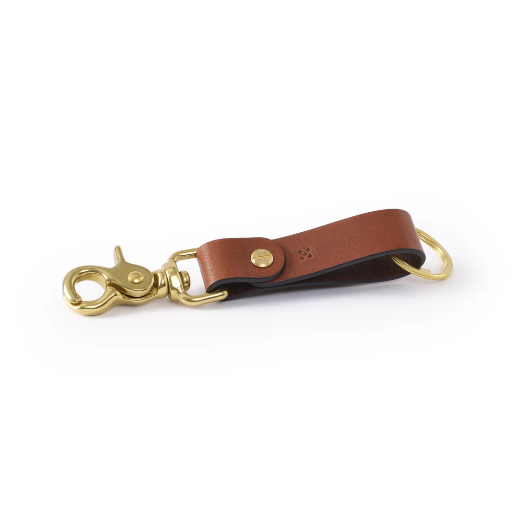 Leder Schlüsselanhänger, Key Chain SPRYNG Mokka